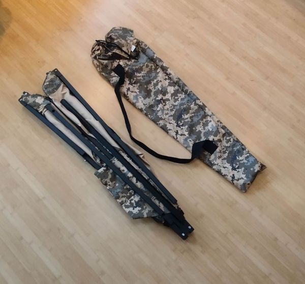 Posteľ 206x72 veľké armádne rozkladacie pole + matrac + vankúš + poťah, farba kreslená