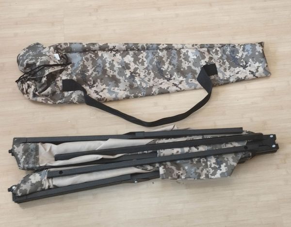 Posteľ 206x72 veľké armádne rozkladacie pole + matrac + vankúš + poťah, farba kreslená