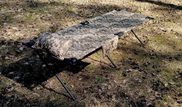 Skladací NATO 206x72 s vankúšom, vreckom, poľom, multicam, váha 11,5 kg