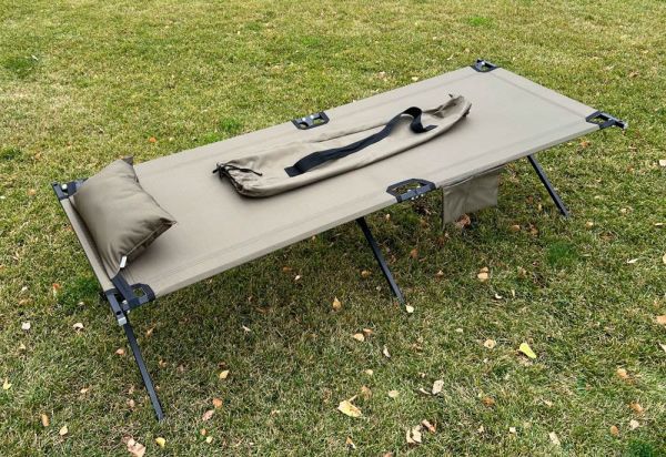 Rozkladací NATO 196x66 s armádnym vankúšom, vrecko, váha 10,1 kg