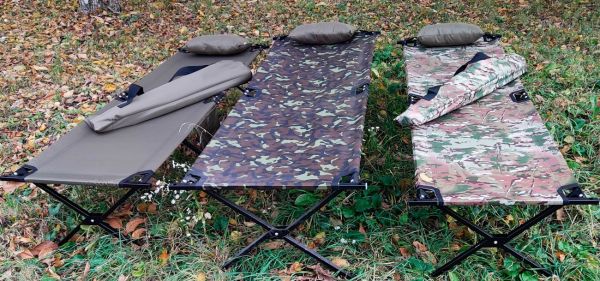 Skladací NATO 206x72 s vankúšom, odvodený, zväčšený, s vreckom, olivový, váha 11,5 kg